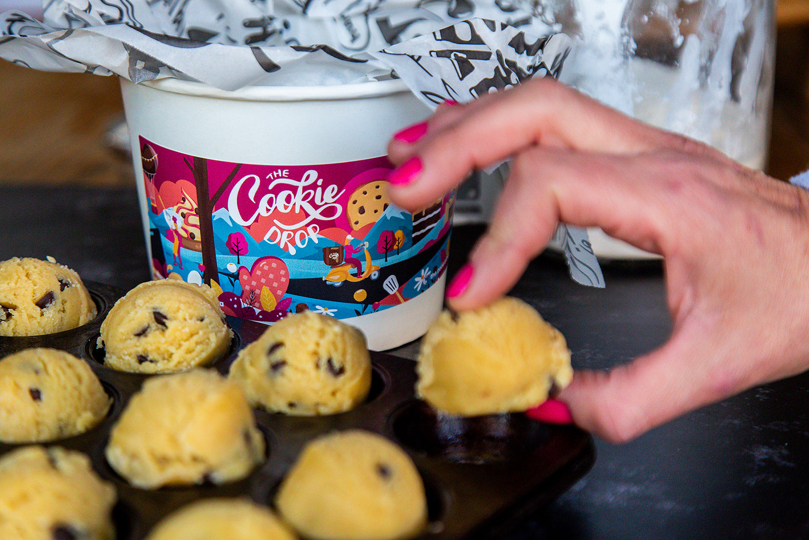 Choc-Chip Cookie Dough Balls: Ready To Bake/Edible